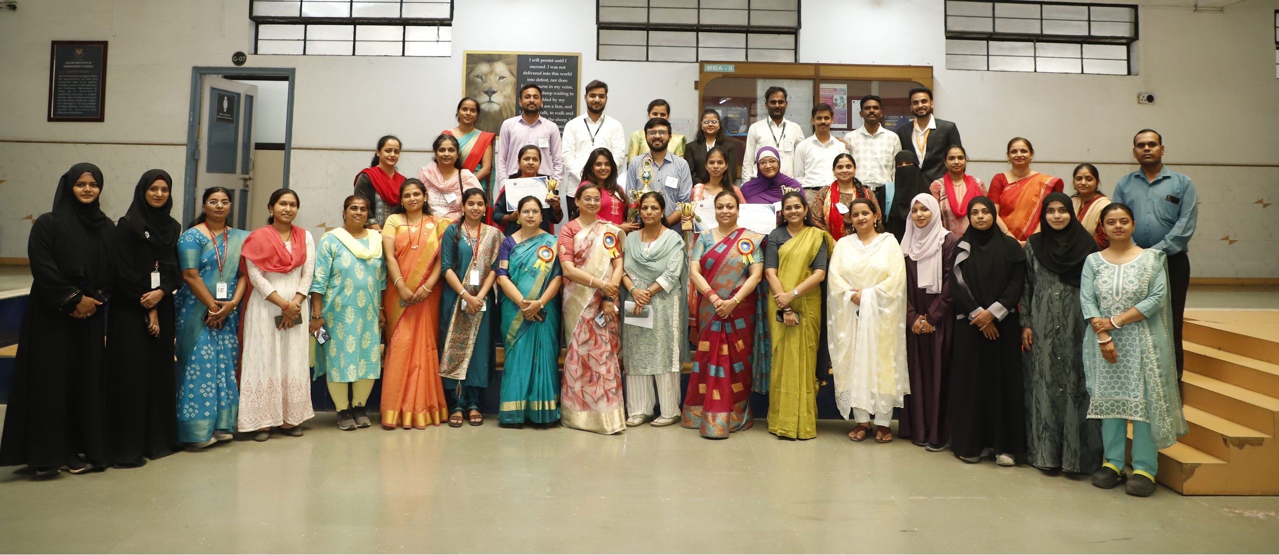 Dr.Anita-Belapurkar-Dean-Principal-H.G.M.Azam-College-of-Education-with-Faculty-Members-and-Winners-scaled-1